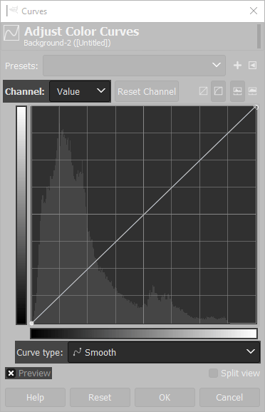 gimp drawing curves