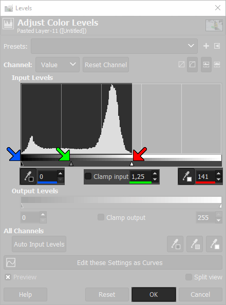 set histogram