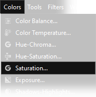 Gimp's saturations