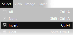 Gimp's invert selection