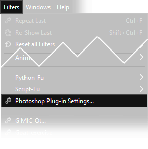 how to use photoshop plugins in gim