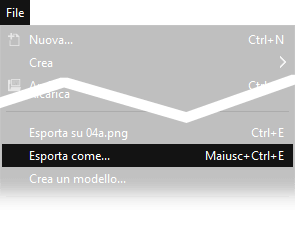 file, esporta