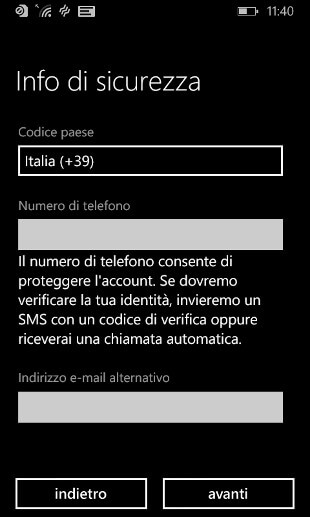 Info di sicurezza