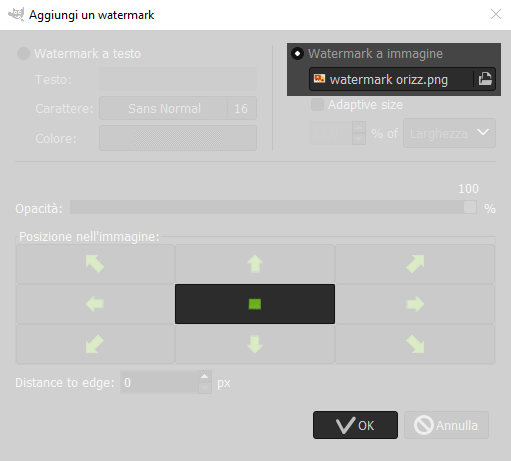 Aggiungi un watermark