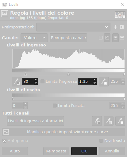 Aumentare contrasto e luminosità