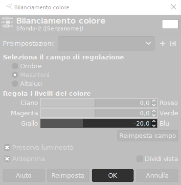 Bilanciamento colore