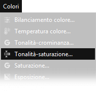 Colori, tonalità saturazione.