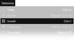 Seleziona, inverti con Gimp